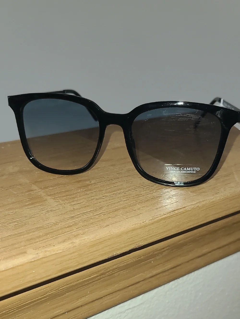 Vince Camuto Black Frame Sunglasses with Gradient Gray Lenses